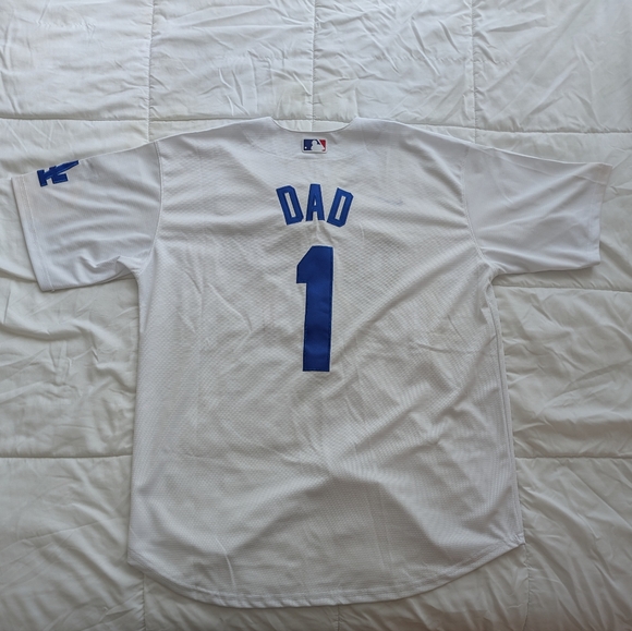 #1 Dad Custom Nike Dodgers Jersey XXL - Picture 6 of 8